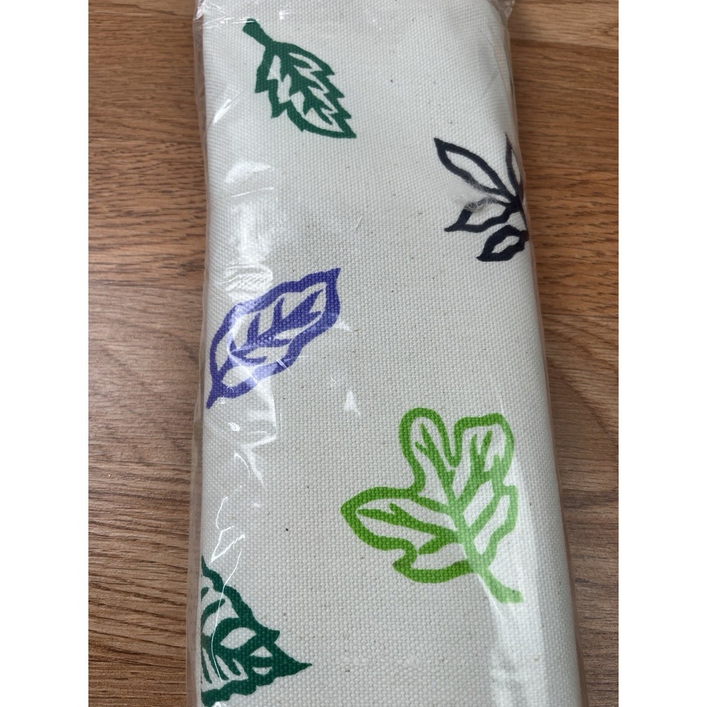 Pier 1 Imports Director's Chair Cover Leaf Leaves White 100% Cotton NEW - Picture 3 of 4